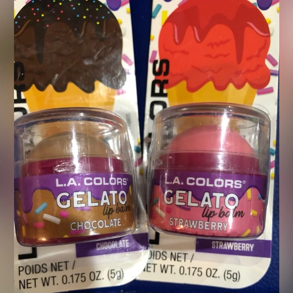 2pack gelato flavored lip gloss in chocolate strawberry mint orange &‎ vanilla